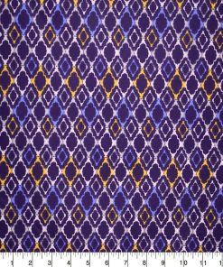 Yellow   Purple Diamonds Quilt Cotton Fabric by Quilter s Showcase