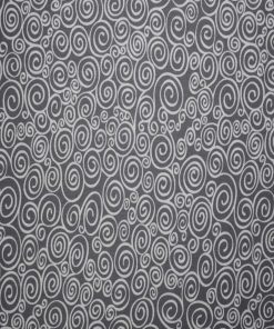 Swirls on Gray Cotton Fabric by Quilter s Showcase