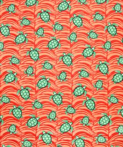Turtles On Coral Super Snuggle Flannel Fabric