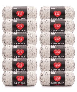 Red Heart Super Saver Jumbo 744yds Acrylic Worsted Yarn 12 Bundle