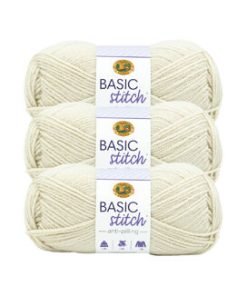 Lion Brand Basic Stitch Anti Pilling Worsted Acrylic Yarn 3 Bundle