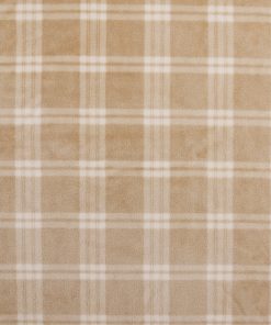Cream Plaid Sew Lush Fleece Fabric