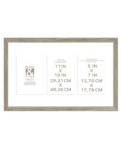 11 x 19 Natural 3 Photo Collage Frame by Place   Time