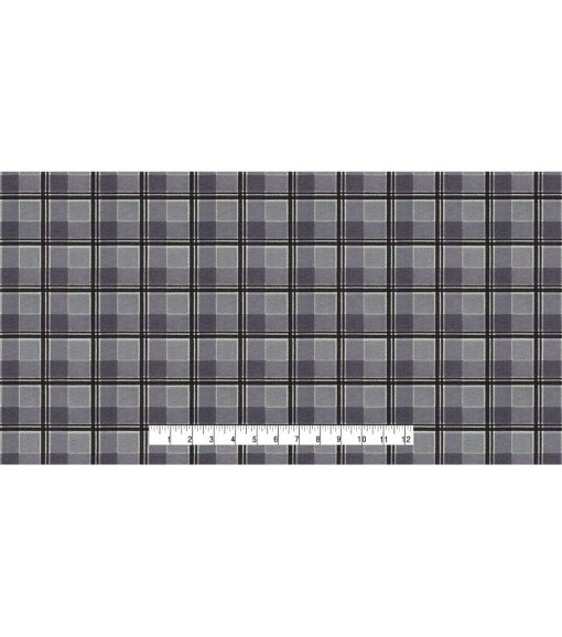 Plaid Gray 108 Wide Flannel Fabric - Image 4