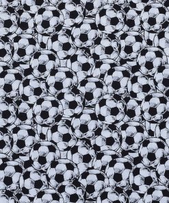 Packed Soccer Balls Novelty Cotton Fabric