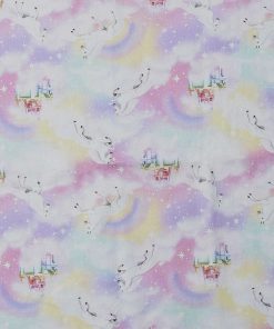 Unicorns And Rainbows Novelty Cotton Fabric