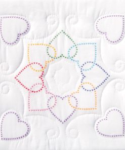 Jack Dempsey 18 XX Hearts Stamped Quilt Blocks 6pk