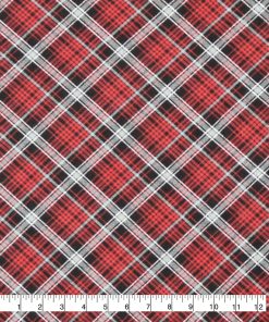 Kate Red   Black Plaid Super Snuggle Flannel Fabric
