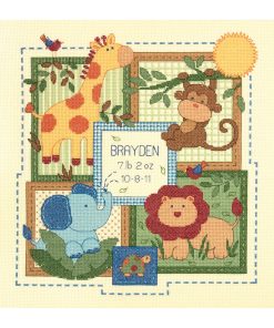 Dimensions 12 Baby Hugs Savannah Birth Record Counted Cross Stitch Kit
