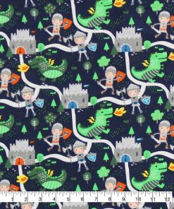 Knights And Dragons Super Snuggle Flannel Fabric
