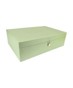 16 Green Rectangle Box With Button Closure