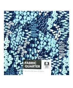 18 x 21 Teal Floral Cotton Fabric Quarter 1pc by Keepsake Calico