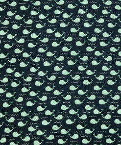 Super Snuggle Tiny Happy Whales Flannel Fabric