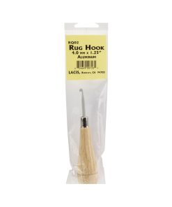 Lacis 4mmx1.25  Aluminum Punch Needle Rug Hook with Wood Handle