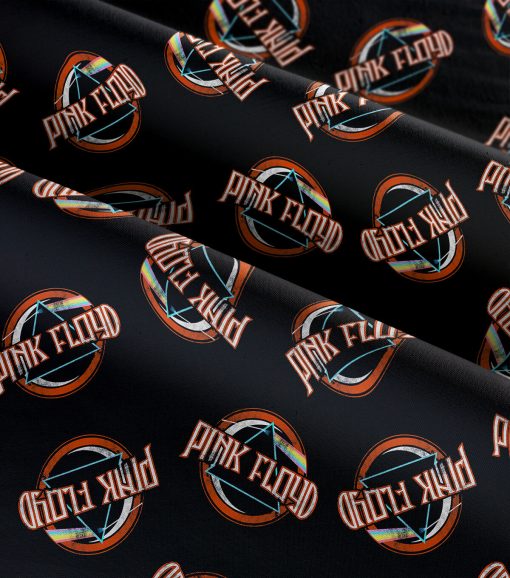 Pink Floyd Black Tossed Cotton Fabric - Image 3
