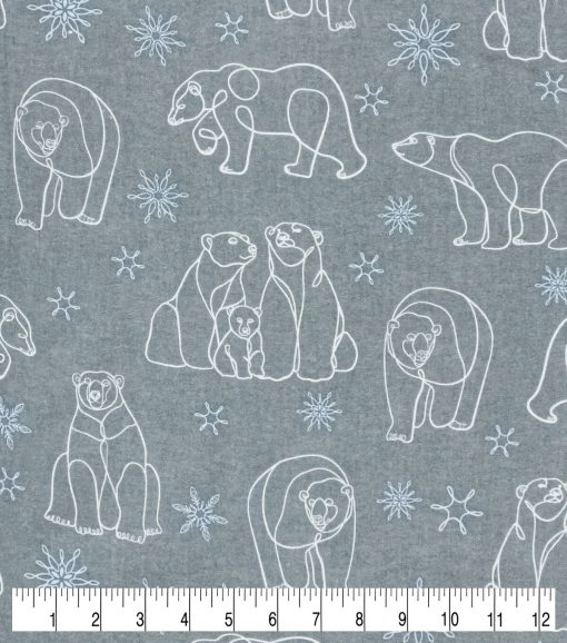 Bears Super Snuggle Flannel Fabric - Image 3