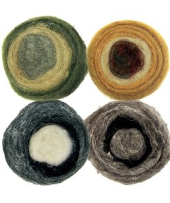 Dimensions 12ct Earth Tone Needle Felting Wool Roving Rolls