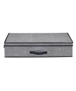 Simplify 28 x 16 Black Under the Bed Storage Box