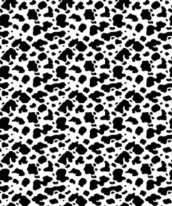 Cow Print Black White Super Snuggle Flannel Fabric
