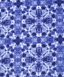 Blue Tie Dye Tile Anti Pill Fleece Fabric