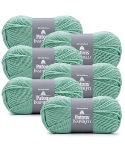 Patons Inspired 222yds Bulky Acrylic Yarn 6 Bundle - Mineral Teal
