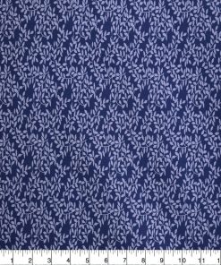 Overgrown Vines on Blue Quilt Cotton Fabric by Quilter s Showcase