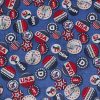 Democratic Buttons Patriotic Cotton Fabric