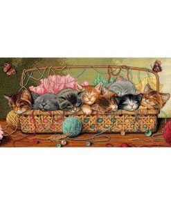 Dimensions 18 x 9 Kitty Litter Counted Cross Stitch Kit