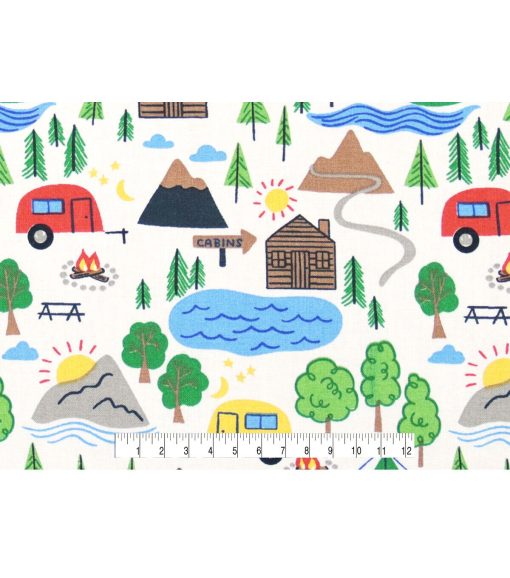 Camping Essentials Novelty Cotton Fabric - Image 4