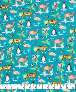 Super Snuggle Flannel Fabric Animals Multi