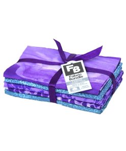 18 x 21 Teal   Purple 1 Cotton Fabric Quarters 5ct by Keepsake Calico