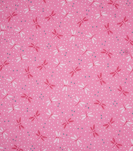 Dragonfly Pink Super Snuggle Flannel Fabric - Image 2