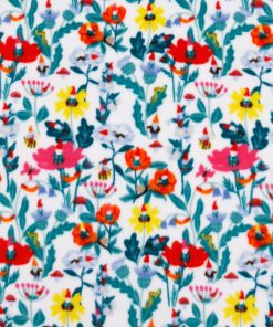 Gnomes   Floral Anti Pill Fleece Fabric