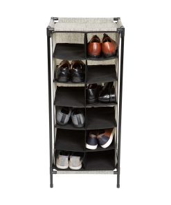 Simplify 38 Black 12 Section Shoe Organizer