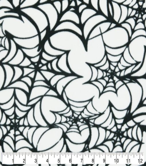 POP! Halloween Webs Lightweight Fleece Fabric - Image 3