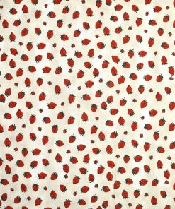 Brent Carlson Strawberry On Tan Premium Quilt Cotton Fabric