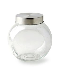6 Round Tilted Glass Jar With Lid by Park Lane