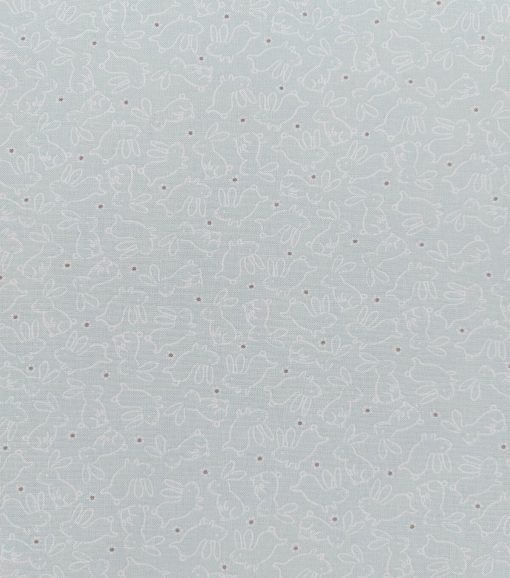 Bunny White Easter Cotton Fabric