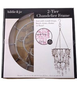 7.5 x 18 Iron 2 Tier Chandelier Frame by hildie   jo