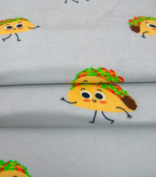 Taco Faces Super Snuggle Flannel Fabric - Image 4