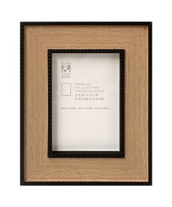 2.5 x 3.5 Brown Wood Black Tabletop Picture Frame by Place   Time