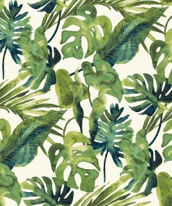 Tommy Bahama 20.5  x 18  Aloe Falling Fronds Peel   Stick Wallpaper