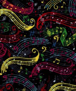 Colorful Music Super Snuggle Flannel Fabric