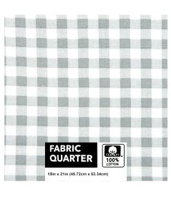 18 x 21 Gray Checkered Cotton Fabric Quarter 1pc by Keepsake Calico