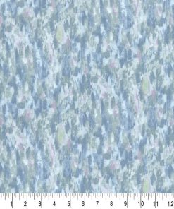 Teal   Gray Brush Strokes Quilt Cotton Fabric by Keepsake Calico
