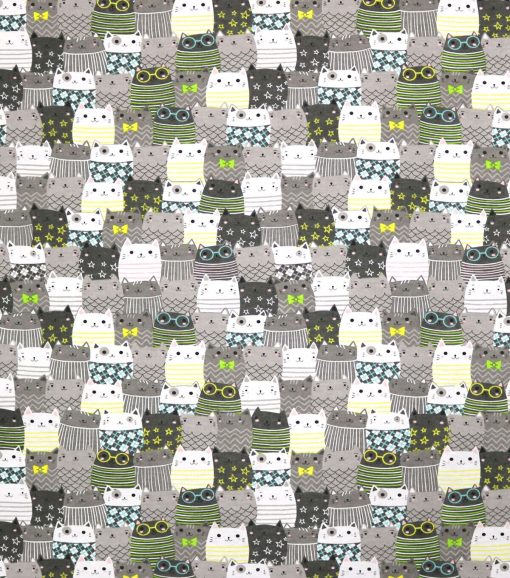 Packed Cats Super Snuggle Flannel Fabric - Image 2