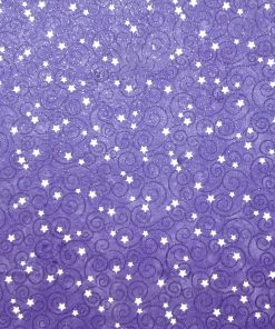 Stars on Swirls Dark Blue Glitter Cotton Fabric by Keepsake Calico