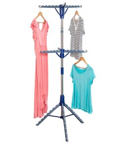 Honey Can Do 28.5 Silver 2 Tier Folding Tripod Clothes Drying Rack