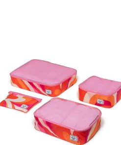x Jade Purple Brown Butterfly Swirl Day Kyoto Packing Cube Set