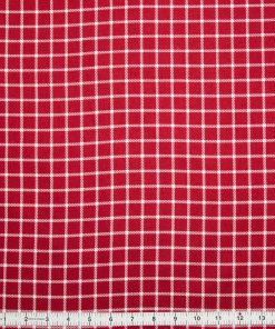 Super Snuggle Red Windowpane Plaid Flannel Fabric